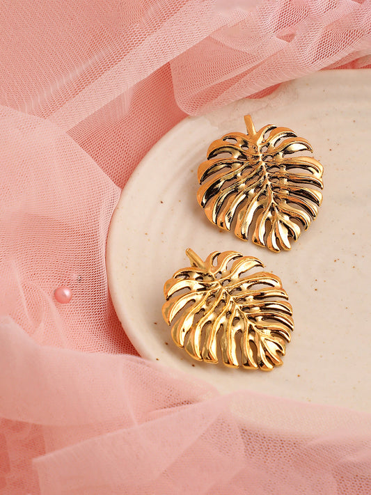 GOLD PLATED PARTY DESIGNER STUD FOR WOMEN