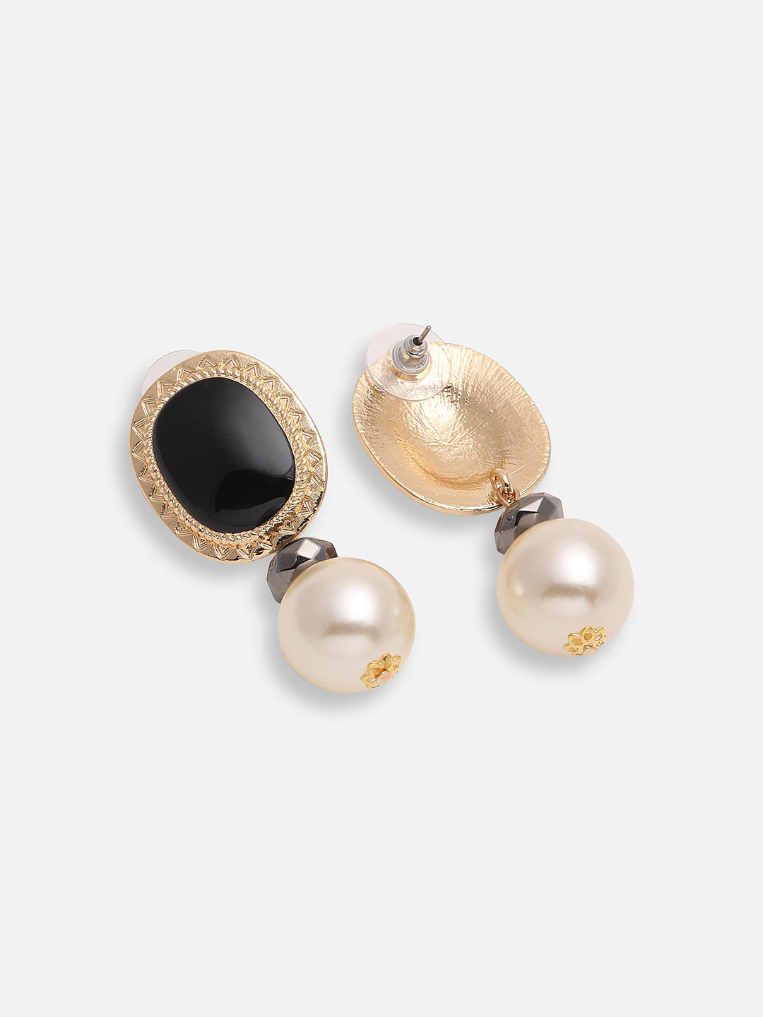 GOLD PLATED PARTY DESIGNER STONE DROP EARRING FOR WOMEN