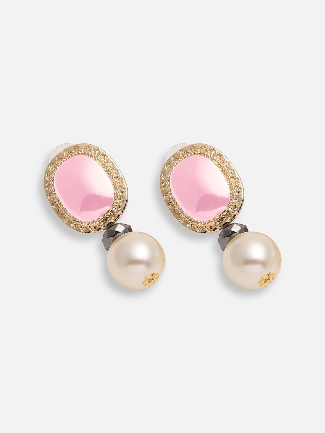 GOLD PLATED PARTY DESIGNER STONE DROP EARRING FOR WOMEN