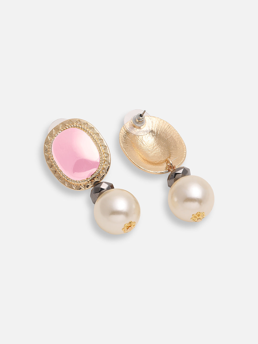 GOLD PLATED PARTY DESIGNER STONE DROP EARRING FOR WOMEN