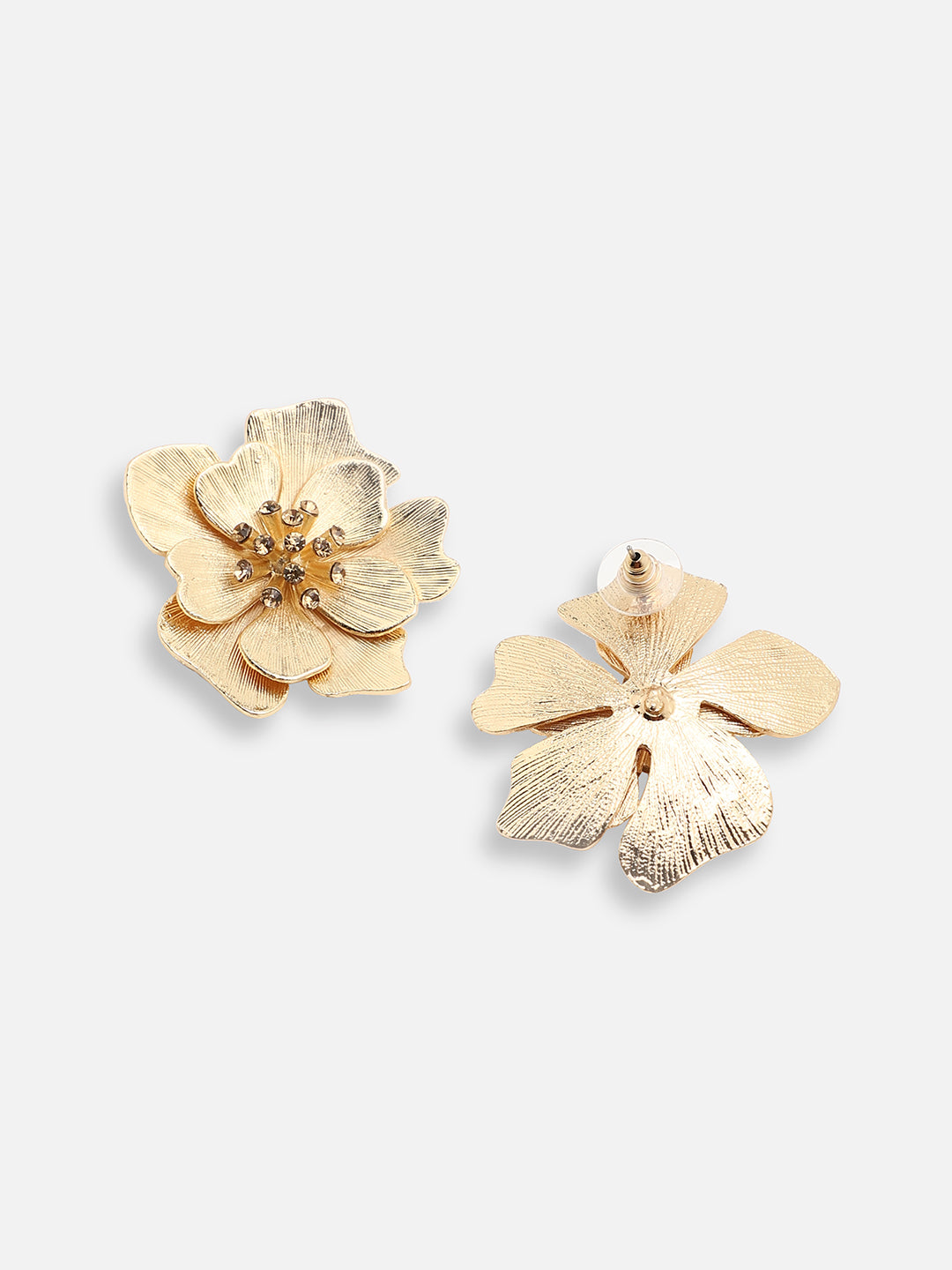 GOLD PLATED PARTY DESIGNER STONE STUD FOR WOMEN