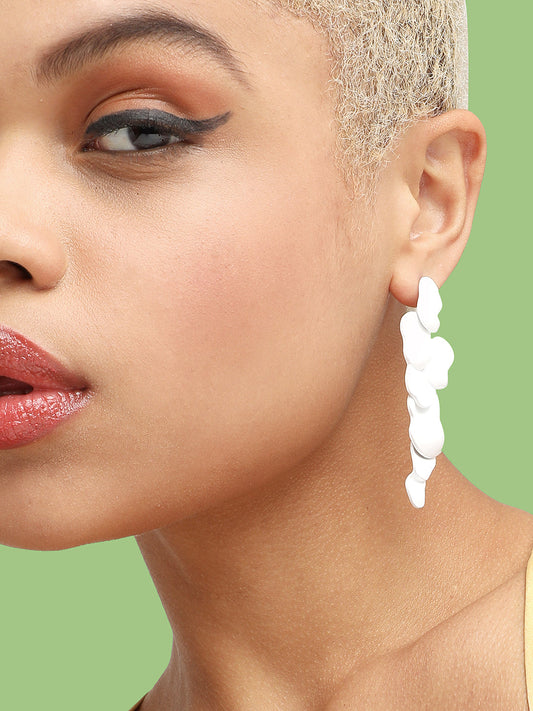 SILVER PLATED PARTY DESIGNER DROP EARRING FOR WOMEN