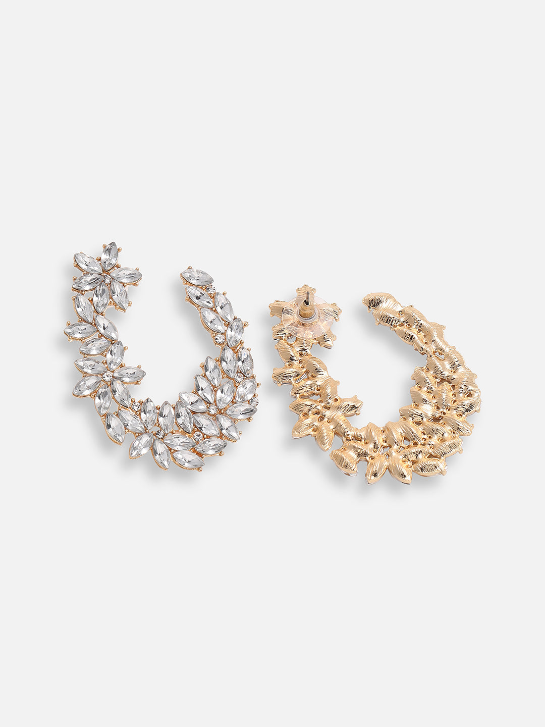 SILVER PLATED PARTY DESIGNER STONE STUD FOR WOMEN