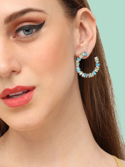 Aqua Elegance Stud Earrings
