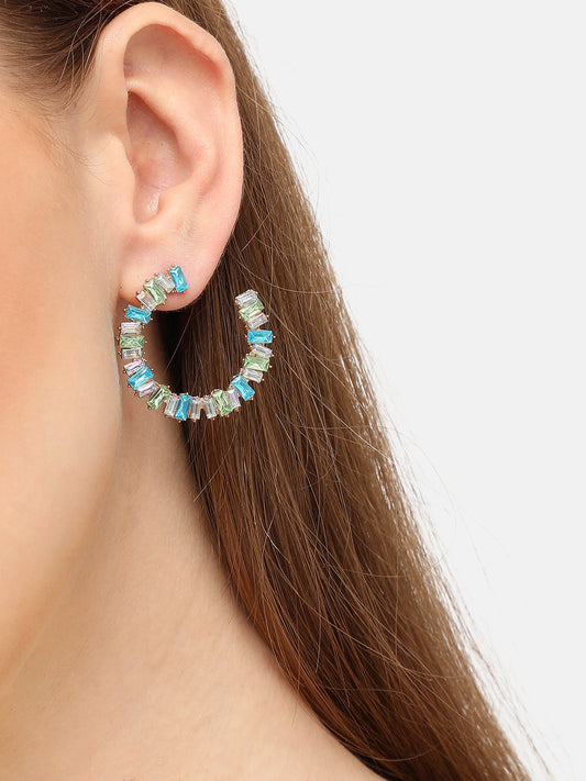 Aqua Elegance Stud Earrings