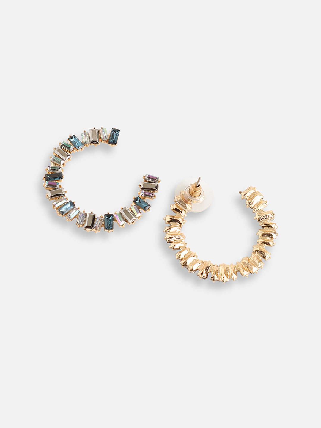 GOLD PLATED PARTY DESIGNER STONE STUD FOR WOMEN