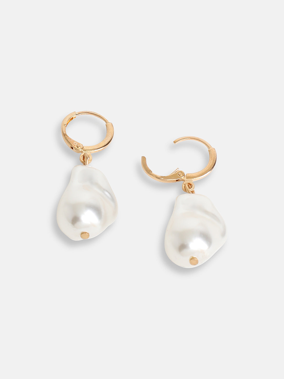 GOLD PLATED PARTY PEARLS DROP EARRING FOR WOMEN