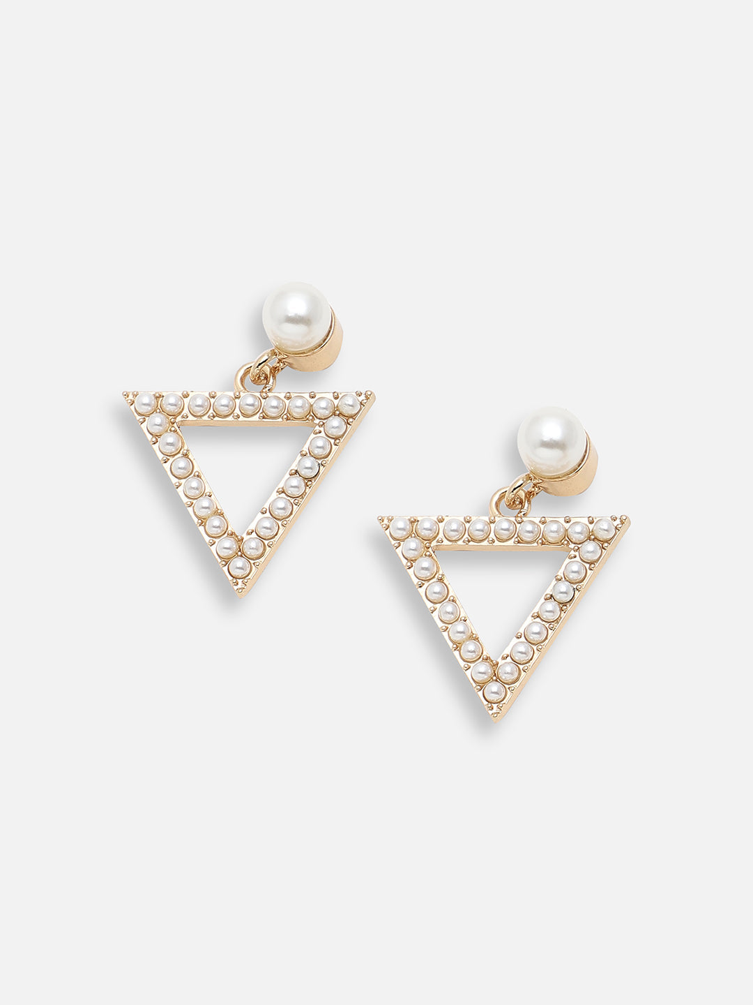 GOLD PLATED PARTY DESIGNER STONE DROP EARRING FOR WOMEN