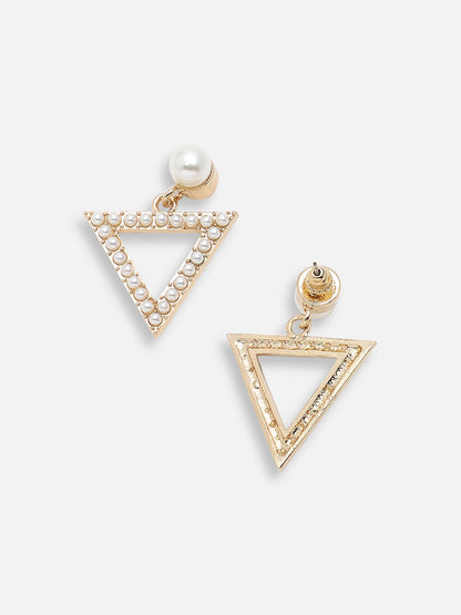 GOLD PLATED PARTY DESIGNER STONE DROP EARRING FOR WOMEN