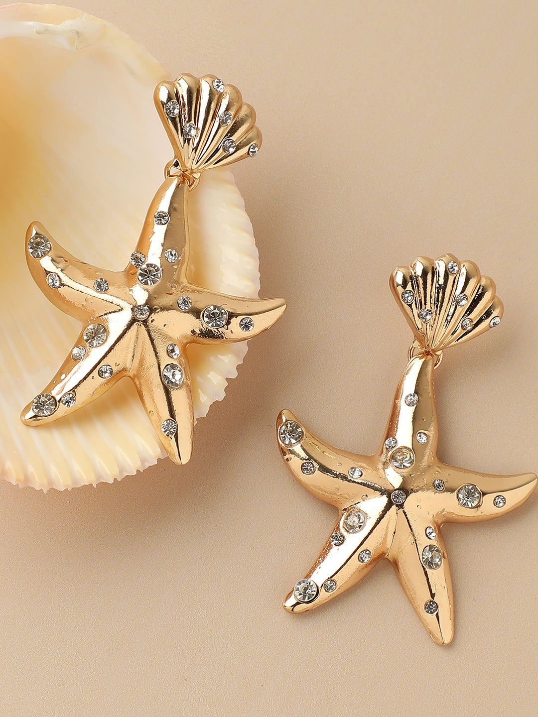 GOLD PLATED PARTY DESIGNER DROP EARRING FOR WOMEN