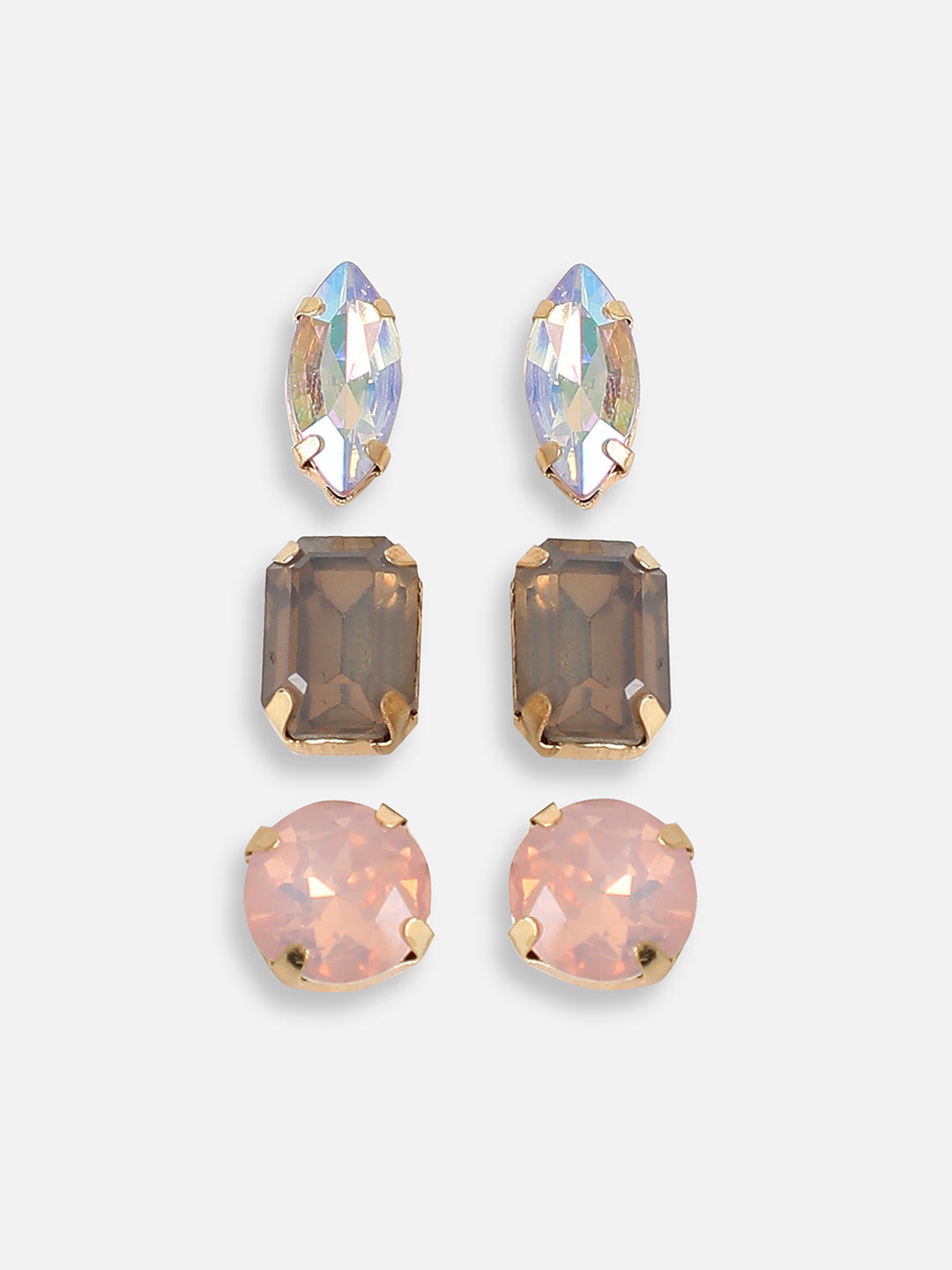 GOLD PLATED PARTY DESIGNER STONE DROP EARRING FOR WOMEN