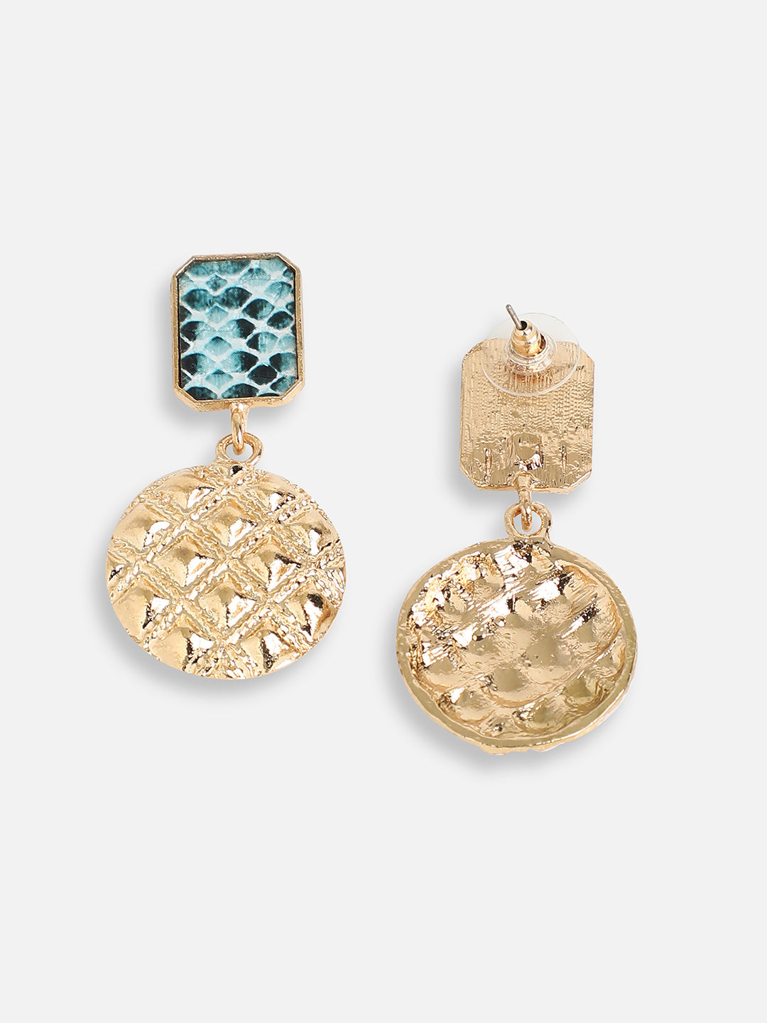 GOLD PLATED PARTY DESIGNER STONE DROP EARRING FOR WOMEN