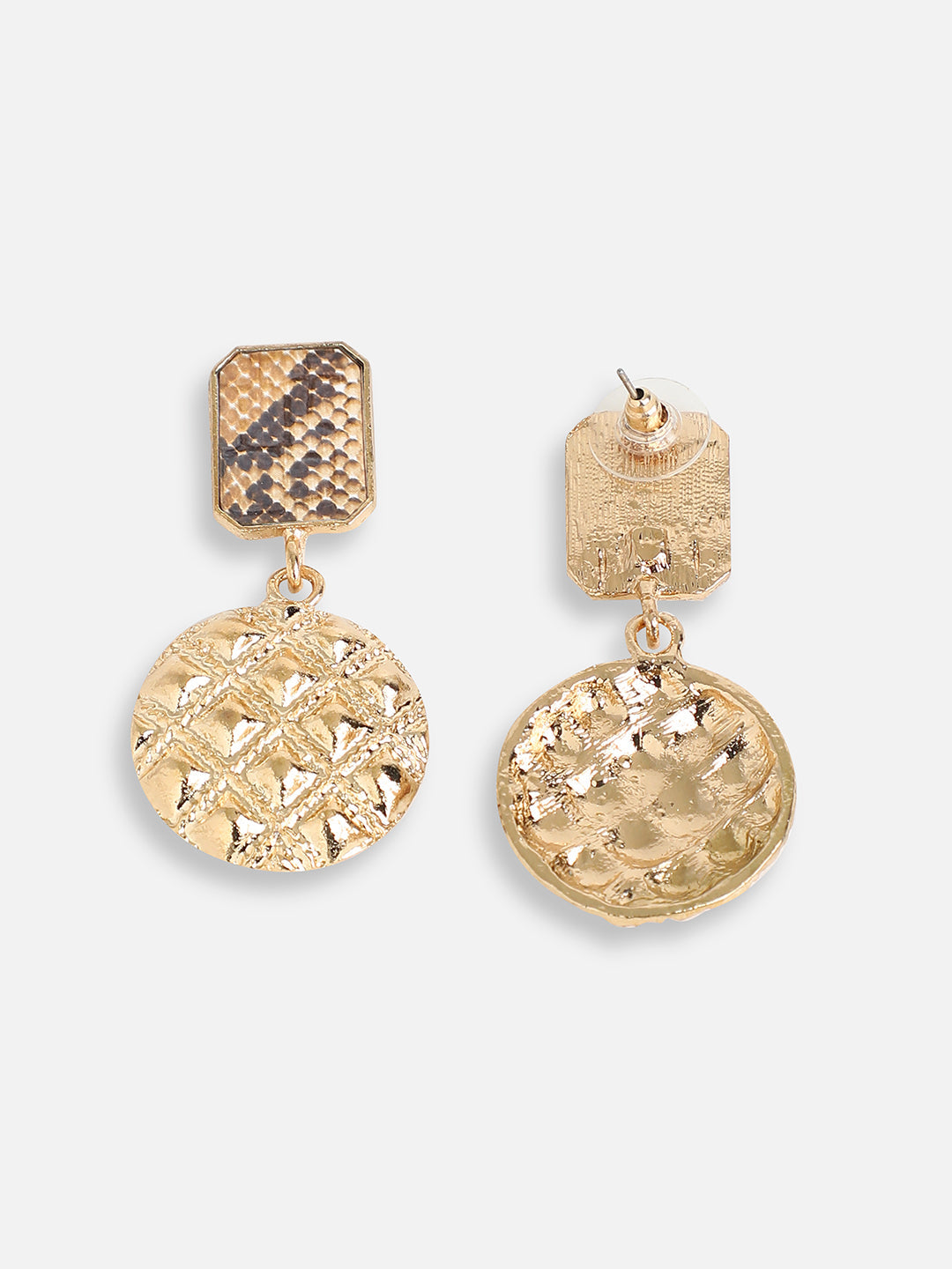 GOLD PLATED PARTY DESIGNER STONE DROP EARRING FOR WOMEN