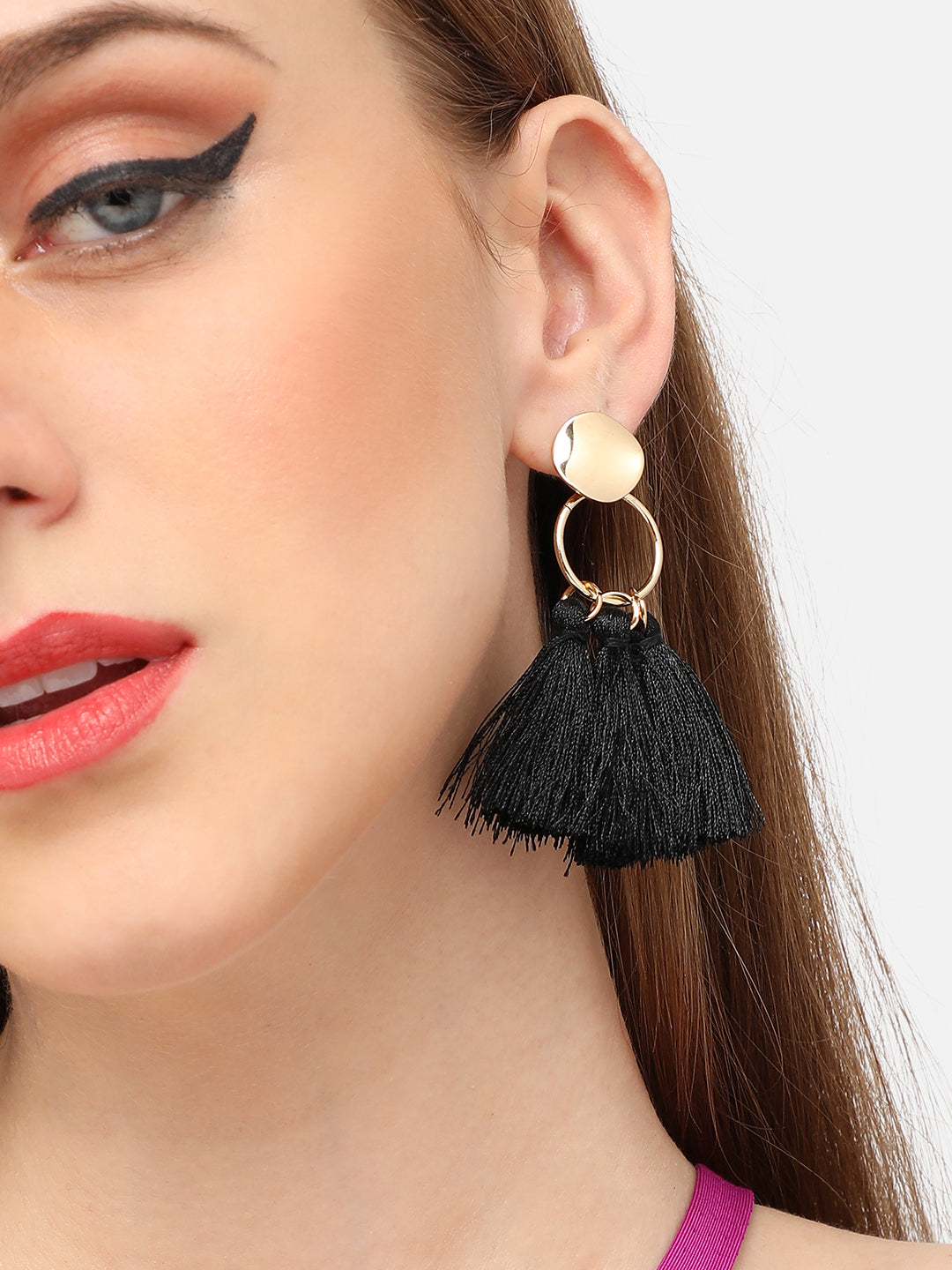 GOLD PLATED PARTY DESIGNER DROP EARRING FOR WOMEN