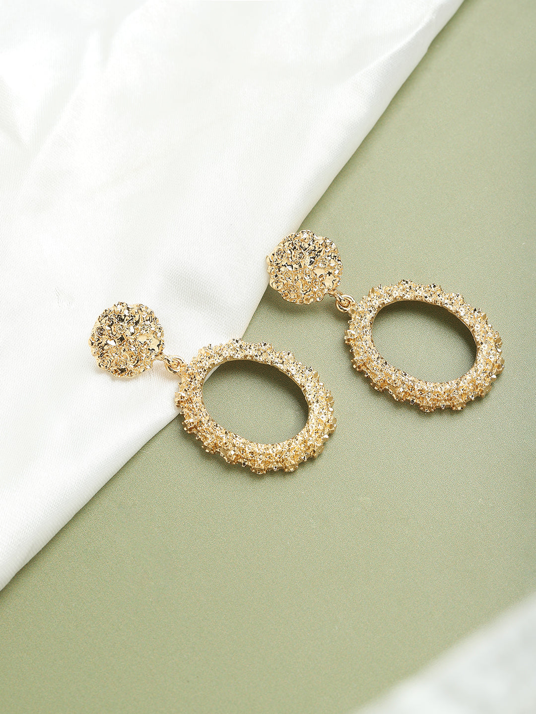 GOLD PLATED PARTY DESIGNER DROP EARRING FOR WOMEN