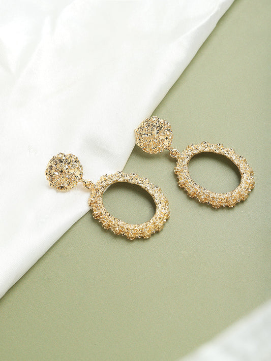 GOLD PLATED PARTY DESIGNER DROP EARRING FOR WOMEN