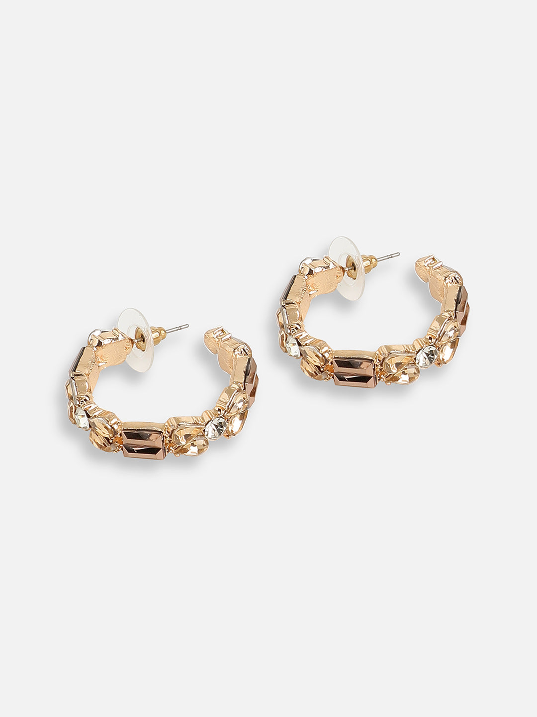 GOLD PLATED PARTY DESIGNER STONE DROP EARRING FOR WOMEN