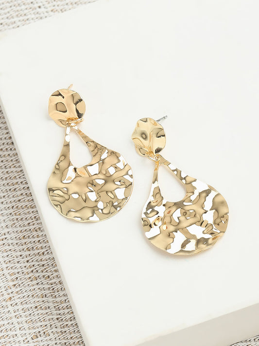 GOLD PLATED PARTY DESIGNER DROP EARRING FOR WOMEN