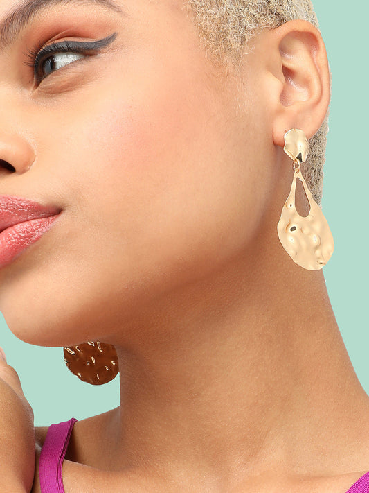GOLD PLATED PARTY DESIGNER DROP EARRING FOR WOMEN