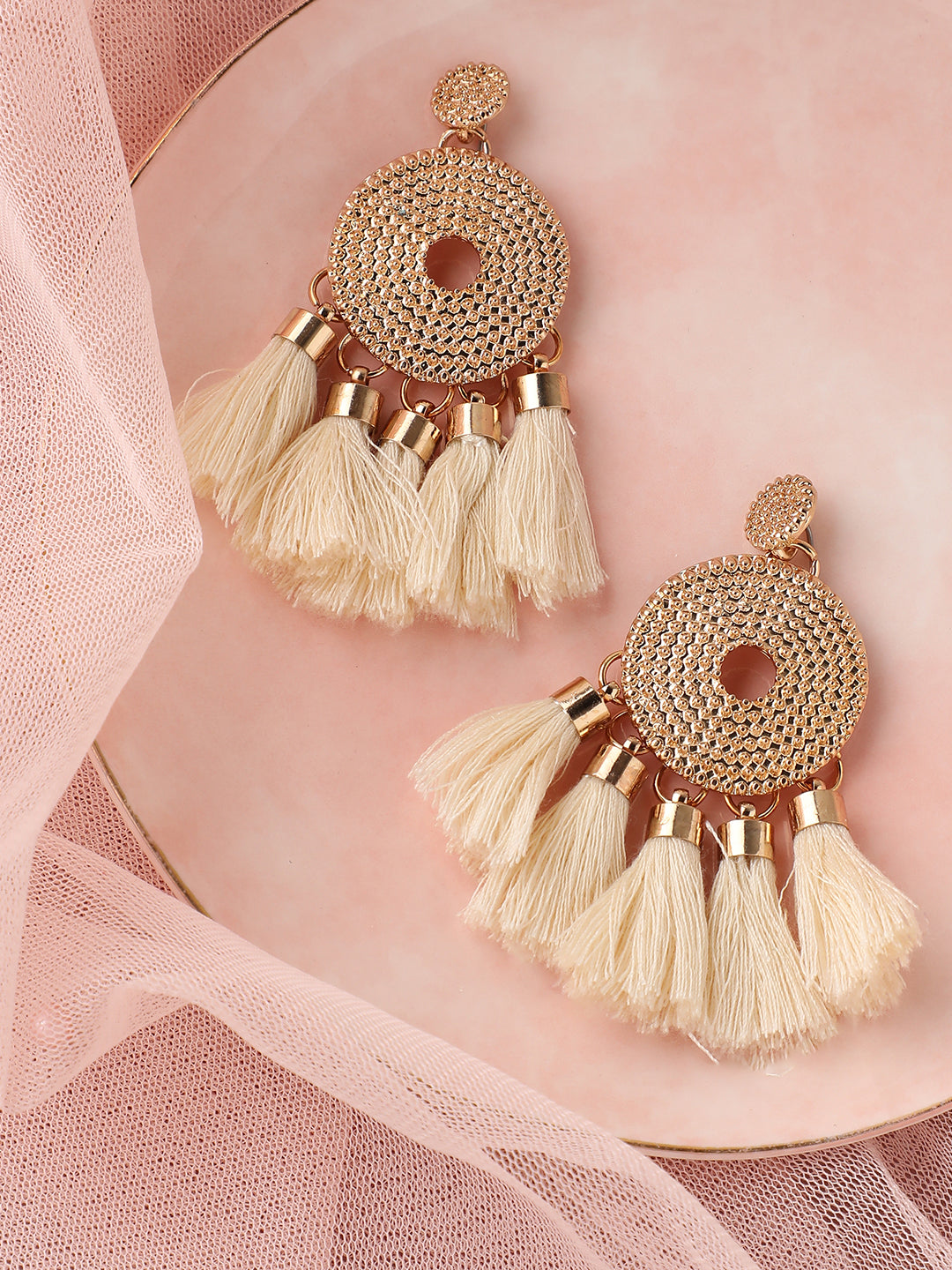 GOLD PLATED PARTY DESIGNER DROP EARRING FOR WOMEN