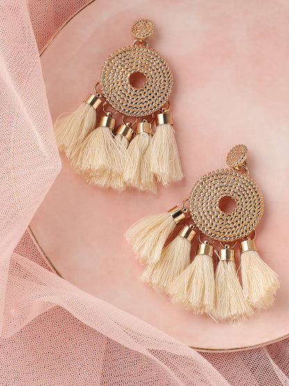 GOLD PLATED PARTY DESIGNER DROP EARRING FOR WOMEN