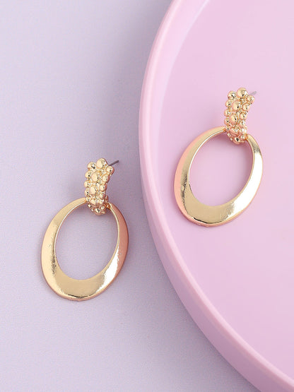 GOLD PLATED PARTY DESIGNER DROP EARRING FOR WOMEN