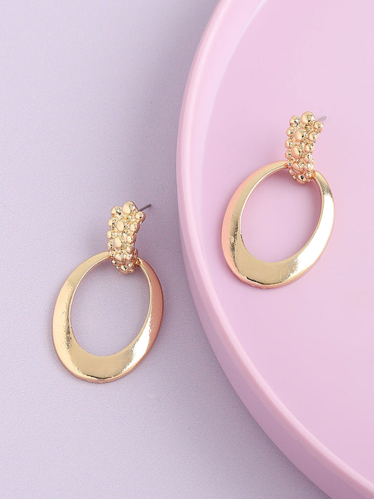GOLD PLATED PARTY DESIGNER DROP EARRING FOR WOMEN