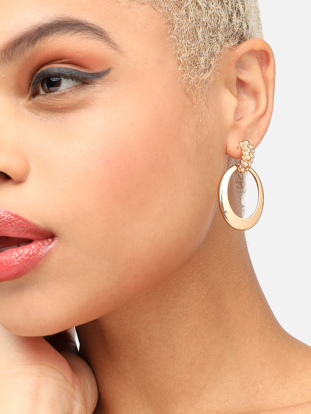 GOLD PLATED PARTY DESIGNER DROP EARRING FOR WOMEN