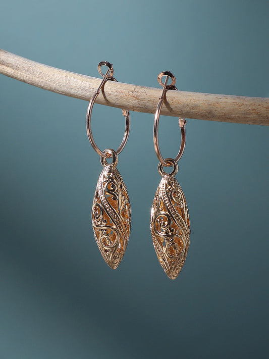 GOLD PLATED PARTY DESIGNER DROP EARRING FOR WOMEN