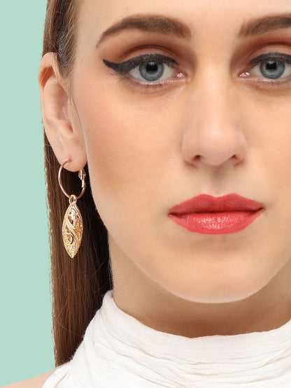 GOLD PLATED PARTY DESIGNER DROP EARRING FOR WOMEN