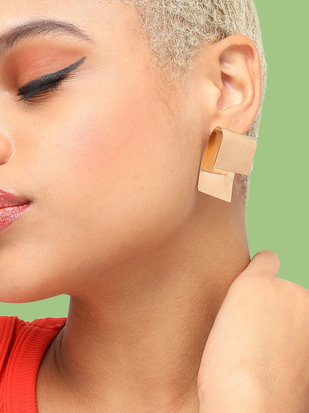 GOLD PLATED PARTY DESIGNER DROP EARRING FOR WOMEN