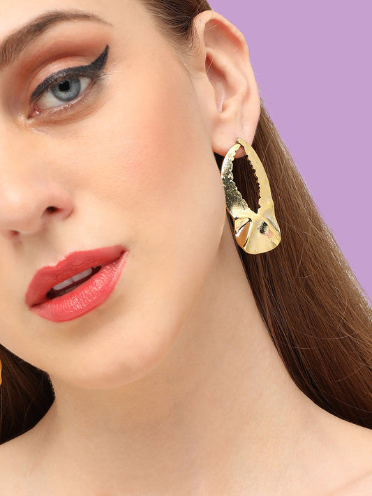 GOLD PLATED PARTY DESIGNER DROP EARRING FOR WOMEN