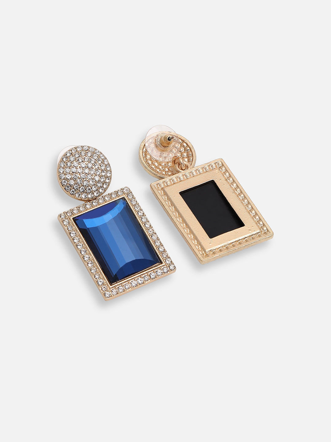 GOLD PLATED PARTY DESIGNER STONE DROP EARRING FOR WOMEN