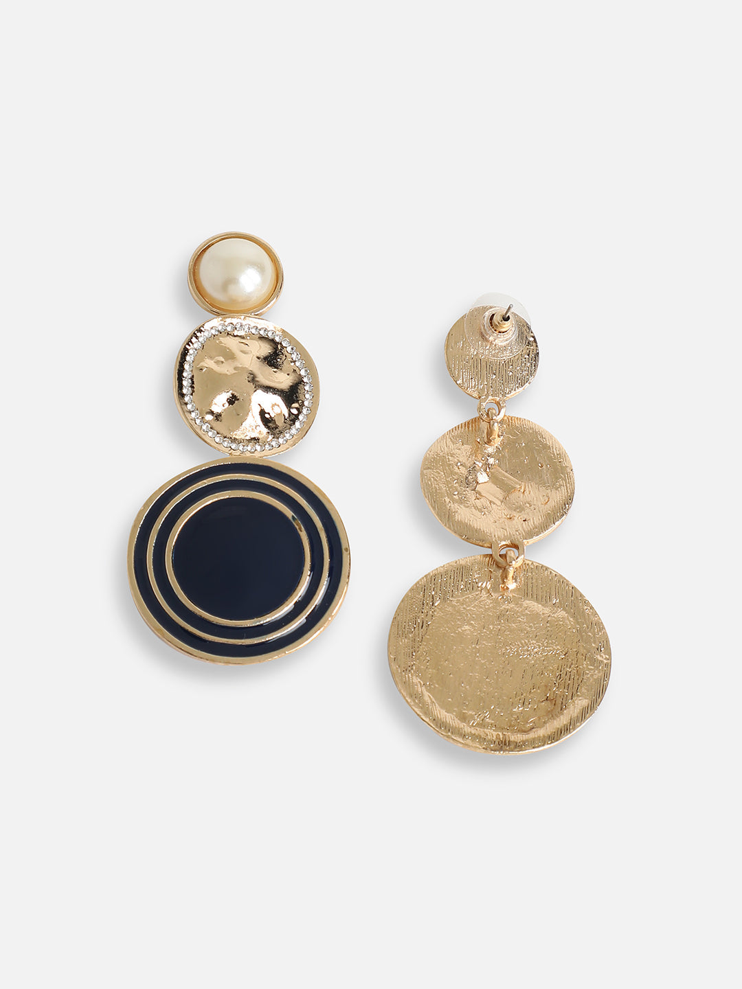 GOLD PLATED PARTY DESIGNER STONE DROP EARRING FOR WOMEN