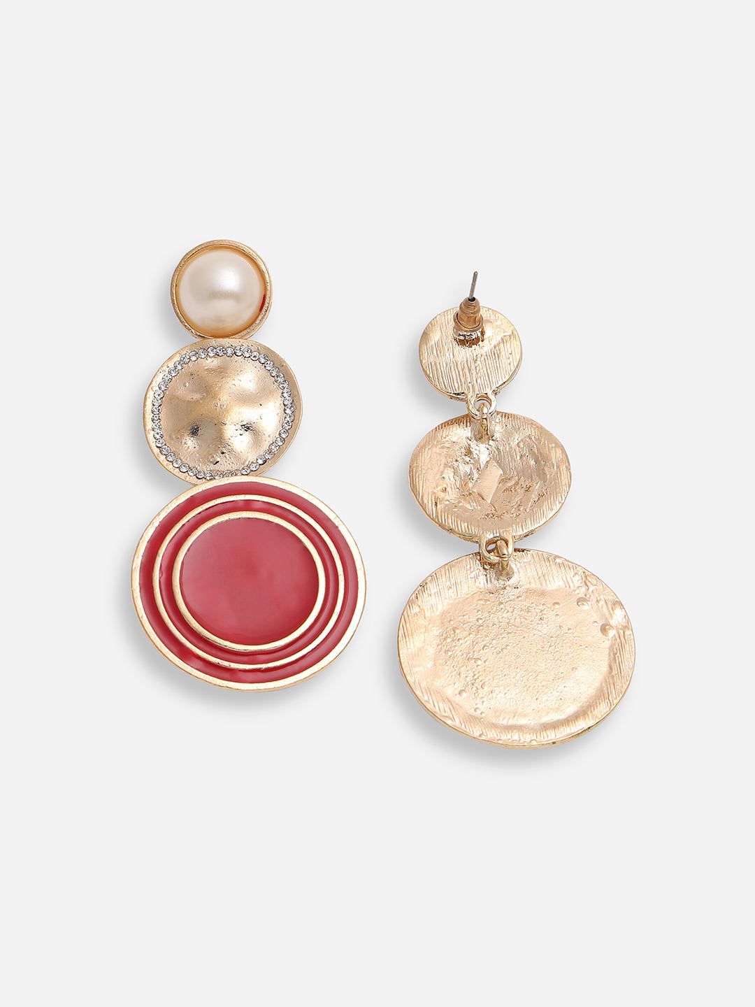 GOLD PLATED PARTY DESIGNER STONE DROP EARRING FOR WOMEN