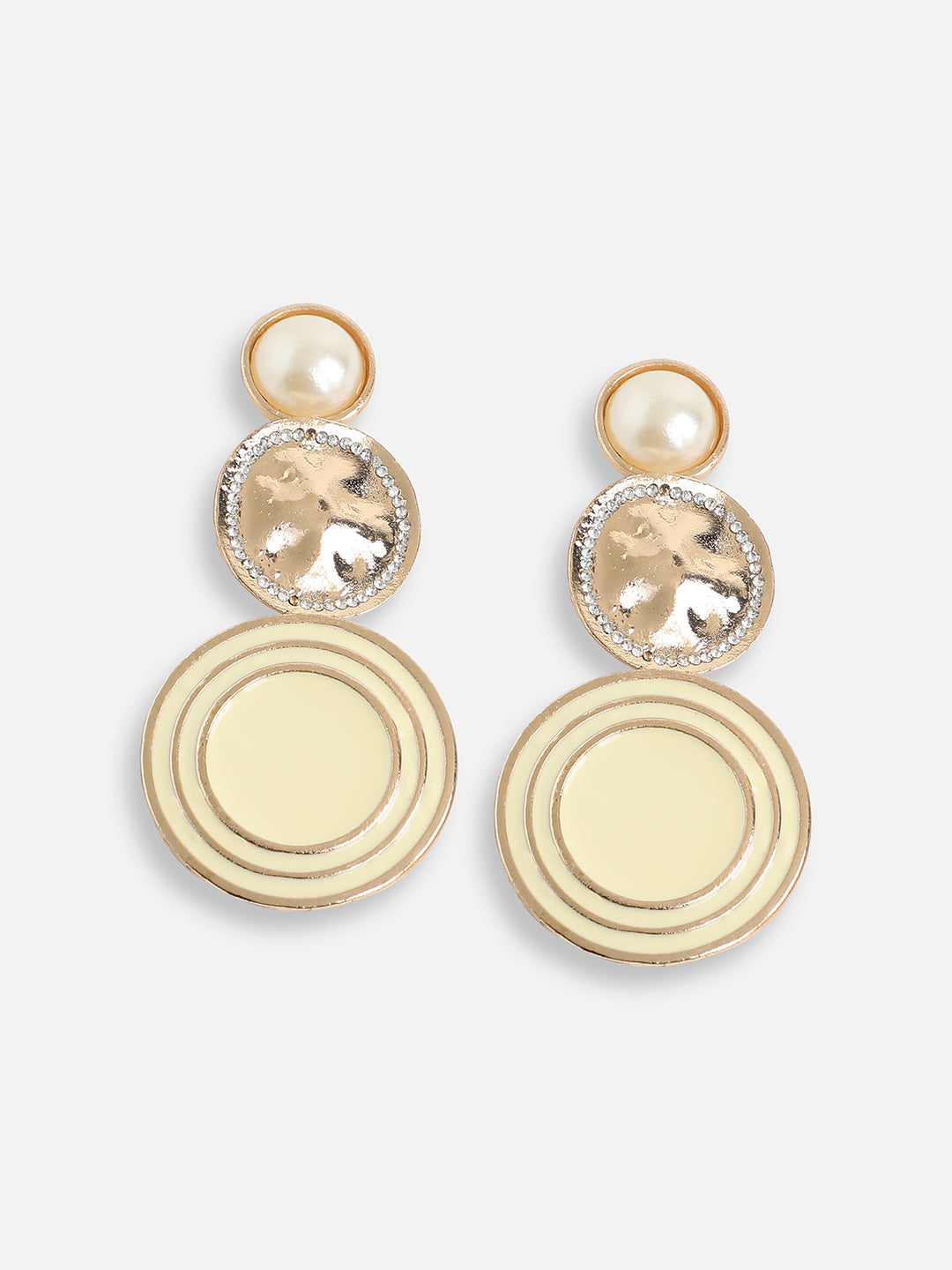 GOLD PLATED PARTY DESIGNER STONE DROP EARRING FOR WOMEN