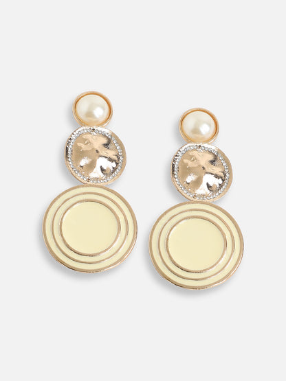 GOLD PLATED PARTY DESIGNER STONE DROP EARRING FOR WOMEN