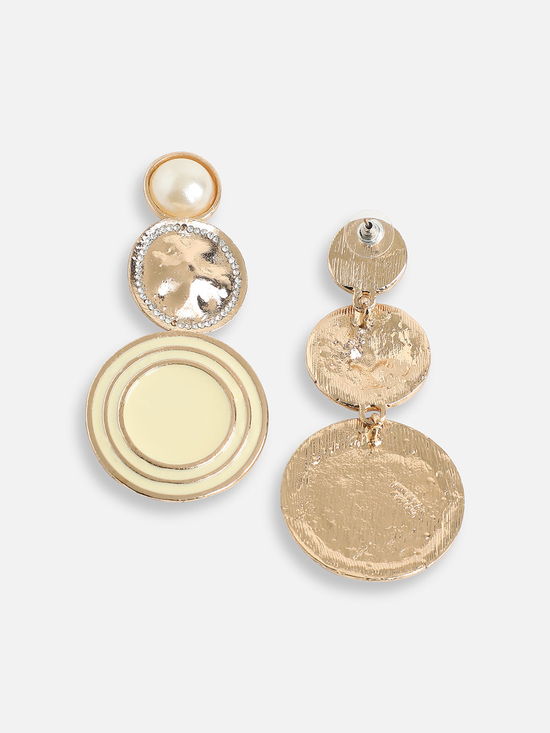 GOLD PLATED PARTY DESIGNER STONE DROP EARRING FOR WOMEN
