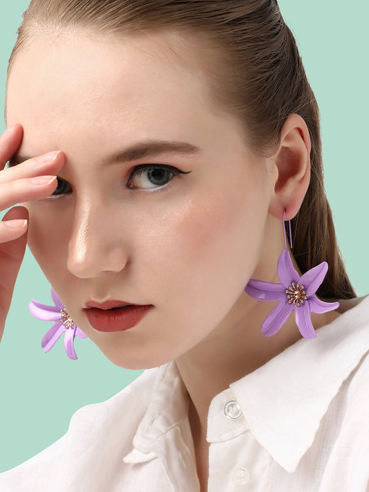 SILVER PLATED DESIGNER DROP EARRINGS