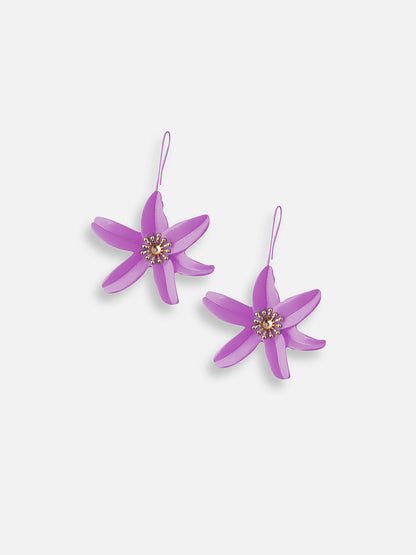 SILVER PLATED DESIGNER DROP EARRINGS