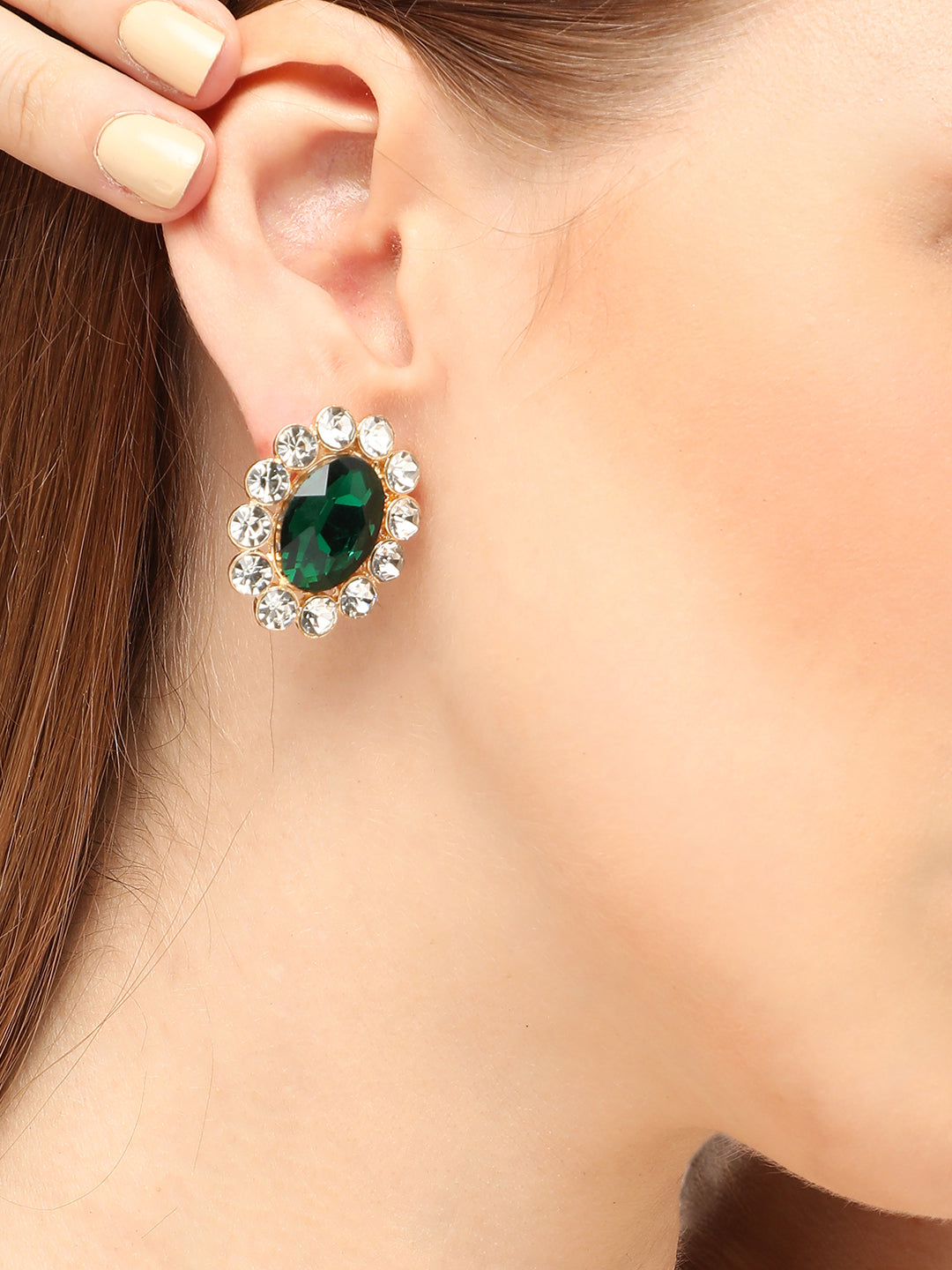 Emerald Charm Earrings