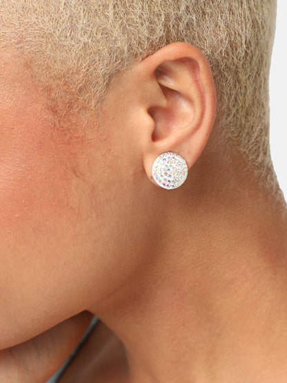 SILVER PLATED PARTY DESIGNER STONE STUD FOR WOMEN
