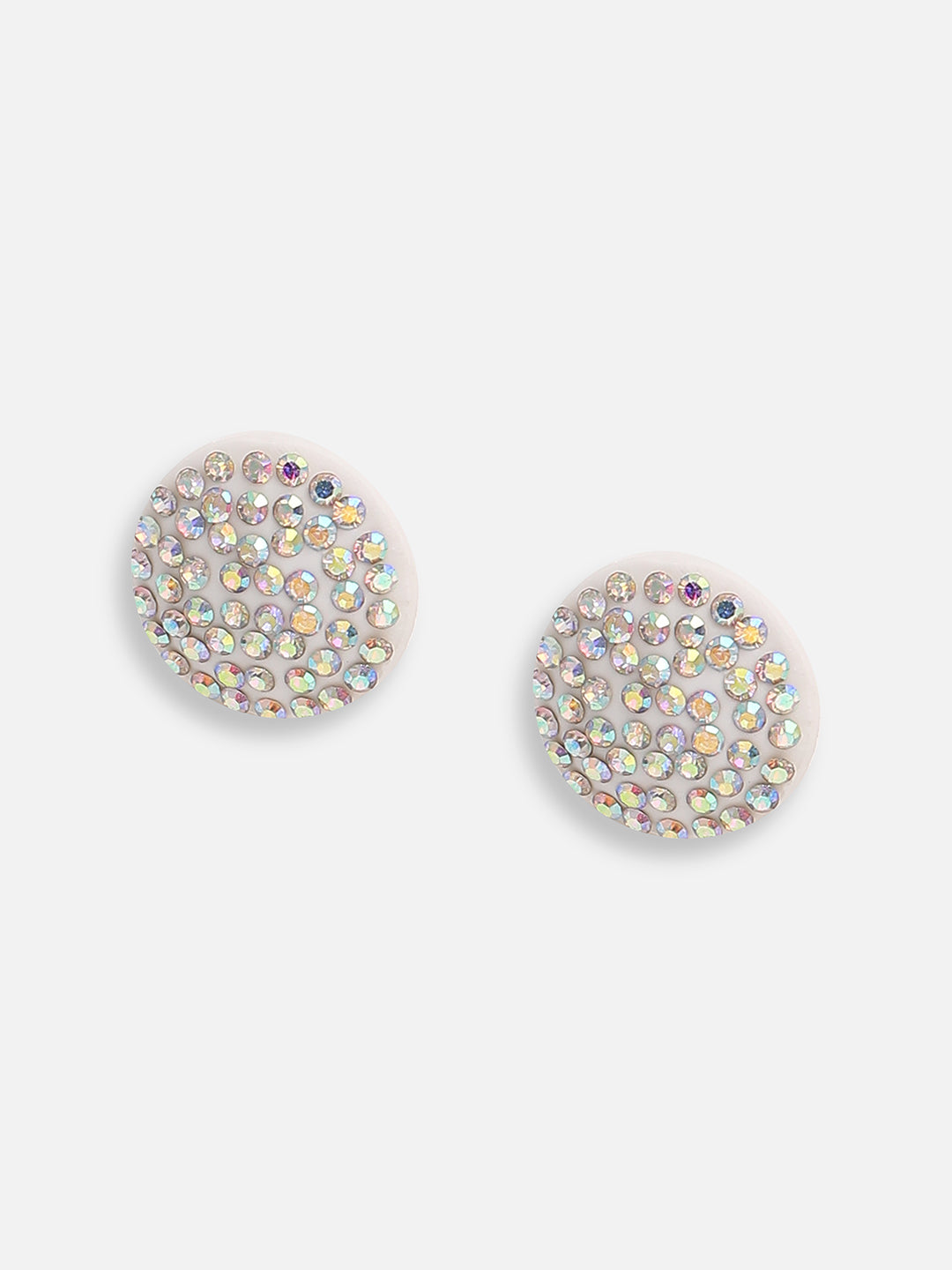 SILVER PLATED PARTY DESIGNER STONE STUD FOR WOMEN