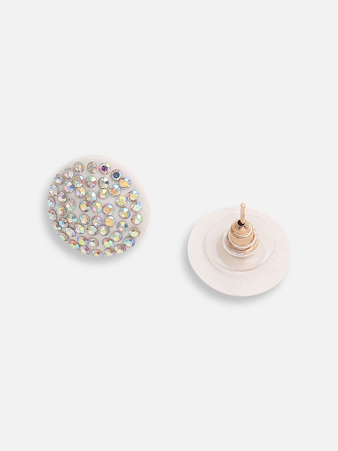 SILVER PLATED PARTY DESIGNER STONE STUD FOR WOMEN