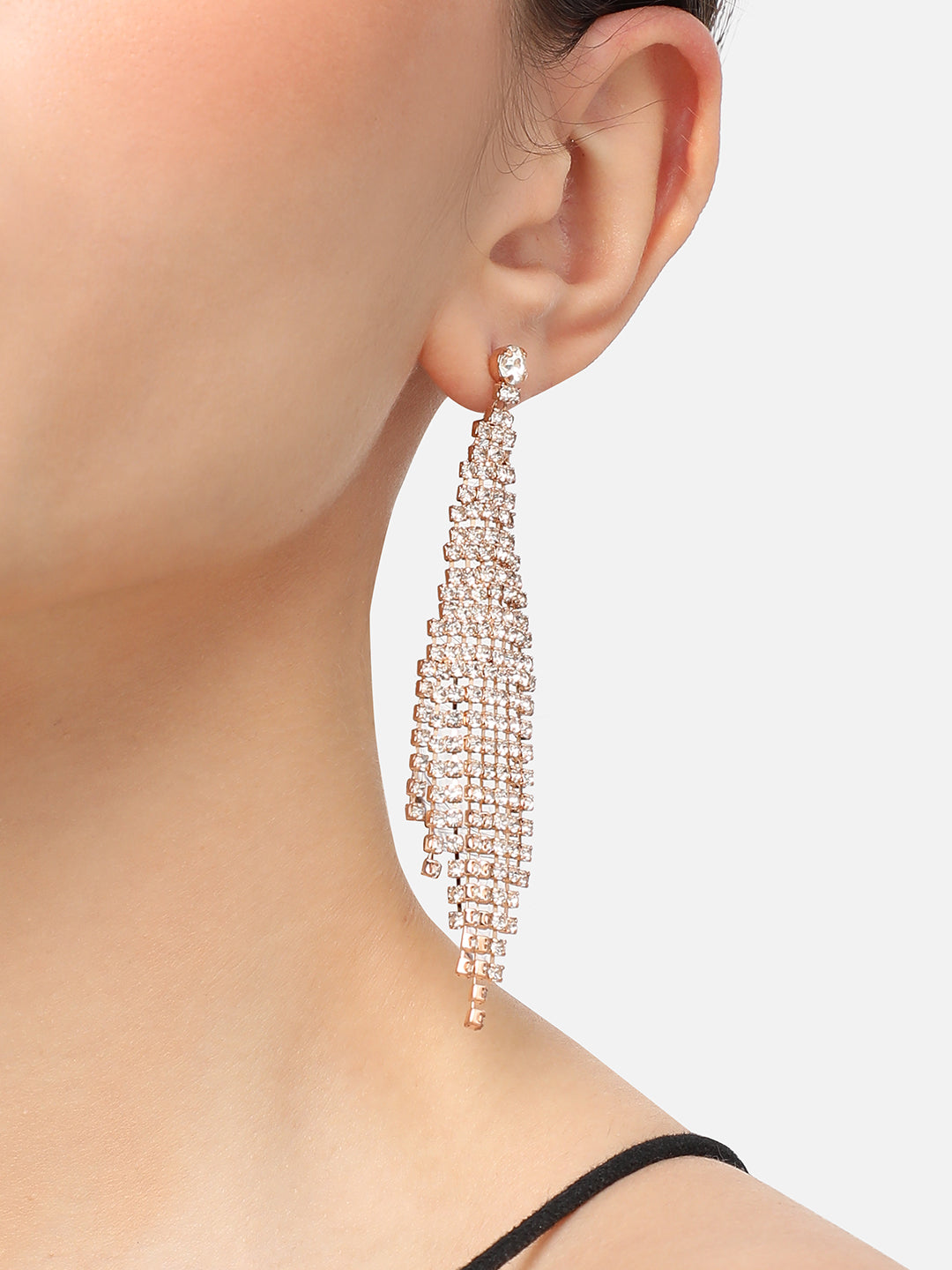 Silver Plated Designer Stone Party Drop Earring For Women
