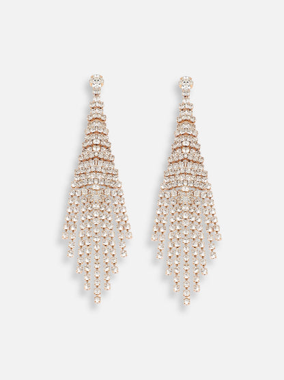 Silver Plated Designer Stone Party Drop Earring For Women