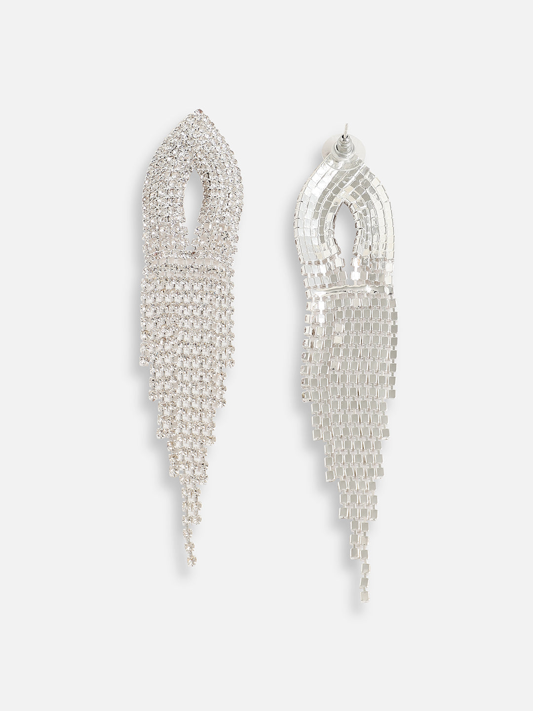 Silver Plated Designer Stone Party Drop Earring For Women