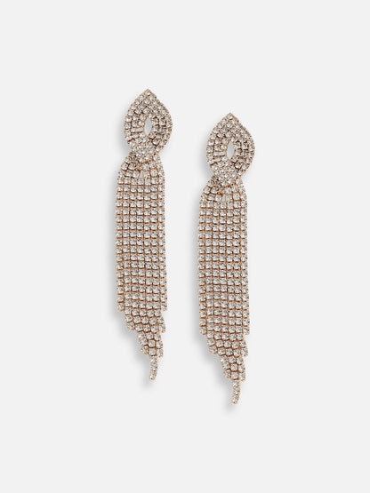 Silver Plated Designer Stone Party Drop Earring For Women