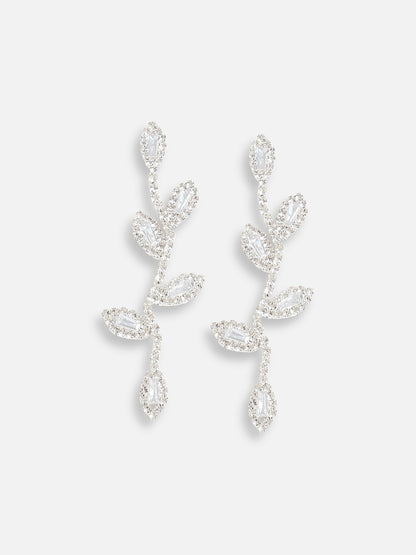Silver Plated Designer Stone Party Drop Earring For Women