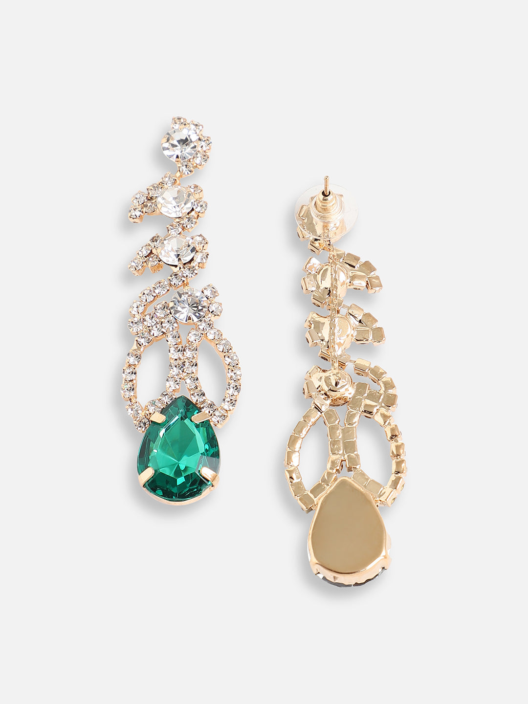 Gold Plated Designer Stone Party Drop Earring For Women